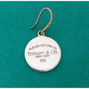 Return to Tiffany Round Drop Earring Single Lost Replacement Sterling Silver